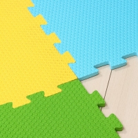 Мягкий пол универсальный &laquo;New-накат. Соты&raquo;, цвет голубой, 100 &times; 100 см, 14 мм