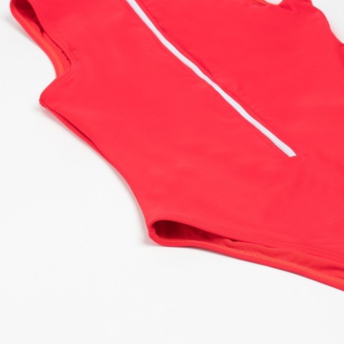 Купальник женский слитный MINAKU на молнии, цвет красный, размер 46 Купальник женский слитный MINAKU на молнии, цвет красный, размер 46