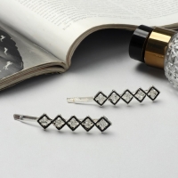 Невидимка для волос "Джаннет" (набор 2 шт) куб, 6,5 см, серебро Невидимка для волос "Джаннет" (набор 2 шт) куб, 6,5 см, серебро