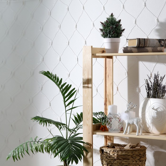 Гирлянда &laquo;Сеть&raquo; 1.6 &times; 1.6 м, IP20, прозрачная нить, 144 LED, свечение красное, 8 режимов, 220 В