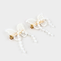 Заколки для волос с бабочками &laquo;Чудесная&raquo;, 2 шт, 5 х 3 см