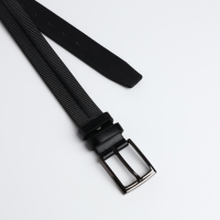 Ремень мужской &laquo;Великан&raquo;, ширина 4 см, винт, пряжка металл, цвет чёрный