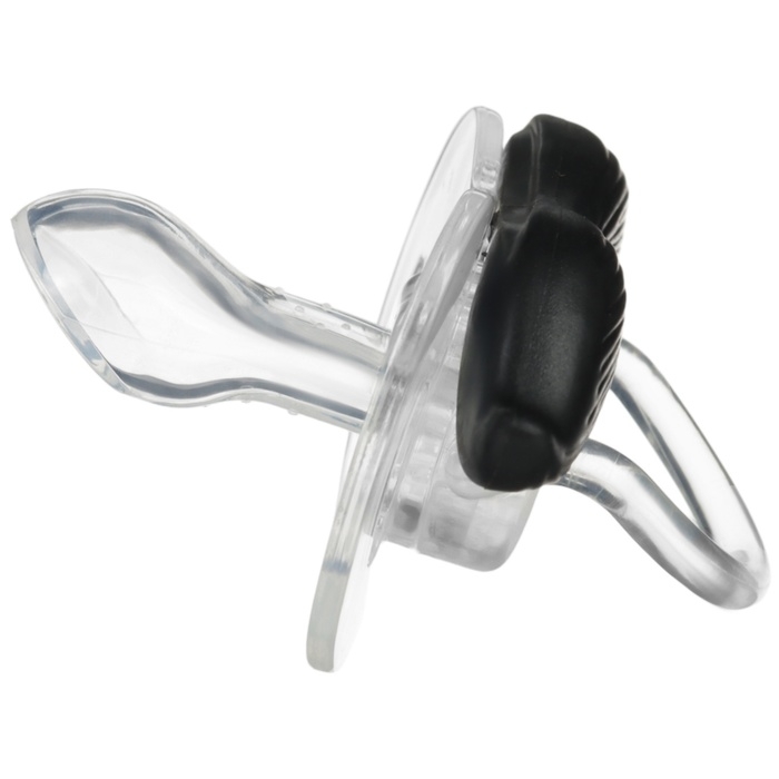 Соска - пустышка силиконовая ортодонтическая &laquo;Котик&raquo;, от 0 мес., с колпачком, цвет черный