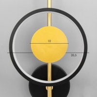 Бра "Лорри" LED 50Вт 3000-6000К черно-золотой 20х11х57 см Бра "Лорри" LED 50Вт 3000-6000К черно-золотой 20х11х57 см