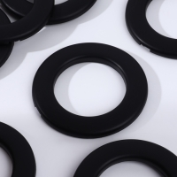 Люверсы для штор, d = 3,5/5,5 см, 10 шт, цвет матовый чёрный