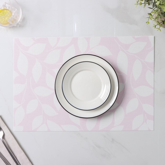 Салфетки сервировочные на стол Доляна &laquo;Розовое настроение&raquo;, 4 шт, 45&times;30 см, цвет розовый