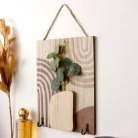 Крючки декоративные дерево "Абстракция. Прямоугольник. Цветок" 1,5х19,5х23,5 см Крючки декоративные дерево "Абстракция. Прямоугольник. Цветок" 1,5х19,5х23,5 см