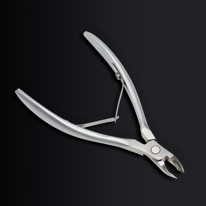 Кусачки маникюрные для кутикулы &laquo;Premium satin&raquo;, матовые, двойная пружина, 12 см, длина лезвия - 6 мм, цвет серебристый
