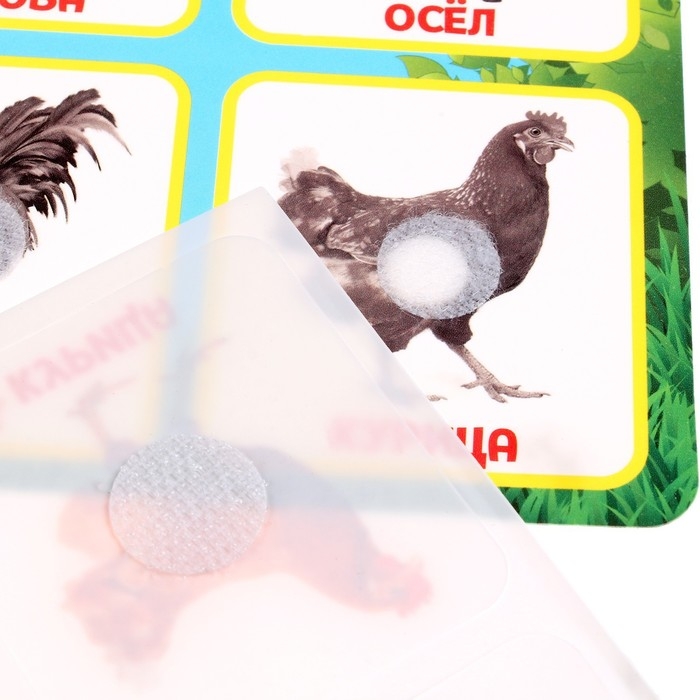 Развивающая игра на липучках &laquo;&lrm;Животные фермы&raquo;,&lrm; по методике Г. Домана