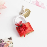 Замок свадебный с ключом &laquo;Совет да любовь&raquo;.