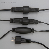 Гирлянда &laquo;Клип-лайт&raquo; 100 м, IP44, УМС, тёмная нить, 1000 LED, свечение синее, 8 режимов, 24 В, без БП