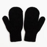 Варежки двойные детские, цвет чёрный, размер 12 (3-6 лет) Варежки двойные детские, цвет чёрный, размер 12 (3-6 лет)