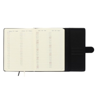 Ежедневник датированный 2024 A5 176 листов, deVENTE.Tudor, твёрдая обложка из искусственной кожи, ляссе, кремовый блок 70 г/м2, чёрный