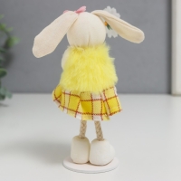 Сувенир "Зайка с цветком в клетчатой юбочке" 13 см Сувенир "Зайка с цветком в клетчатой юбочке" 13 см