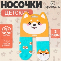 Набор носков Крошка Я &laquo;Корги&raquo;, 2 пары, 6-8