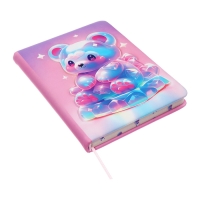 Записная книжка подарочная 96л,линия, цветной срез,обложка ПВХ 3D Мишка (17,7х12,4см) Записная книжка подарочная 96л,линия, цветной срез,обложка ПВХ 3D Мишка (17,7х12,4см)