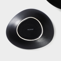 Тарелка глубокая фарфоровая Magistro Carbon, 17,5&times;15 см, цвет чёрный
