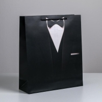 Пакет подарочный ламинированный вертикальный, упаковка, &laquo;Стиль&raquo;, M 25.5 х 30 х 9 см