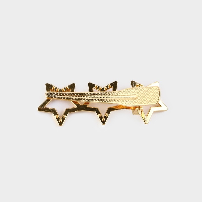 Заколка новогодняя &laquo;Ты красивая&raquo; на Новый год, звездочки, цвет золото, 5,5 х 2 см