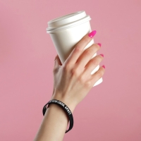 Силиконовый браслет &laquo;В чём сила брат&raquo; стандарт, цвет чёрно-белый, 20 см