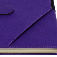 Ежедневник недатированный А5, 140л, клетка, к/зам, с ручкой, в подар. короб., Фиолетовый