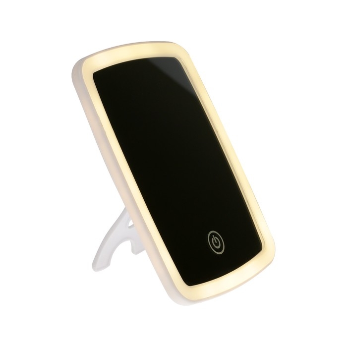 Зеркало Luazon KZ-03, подсветка, настольное, 3*режима свечения, 3*ААА (не в комплекте), USB