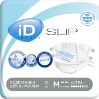 Подгузники для взрослых iD Slip Basic, размер M, 10 шт. Подгузники для взрослых iD Slip Basic, размер M, 10 шт.