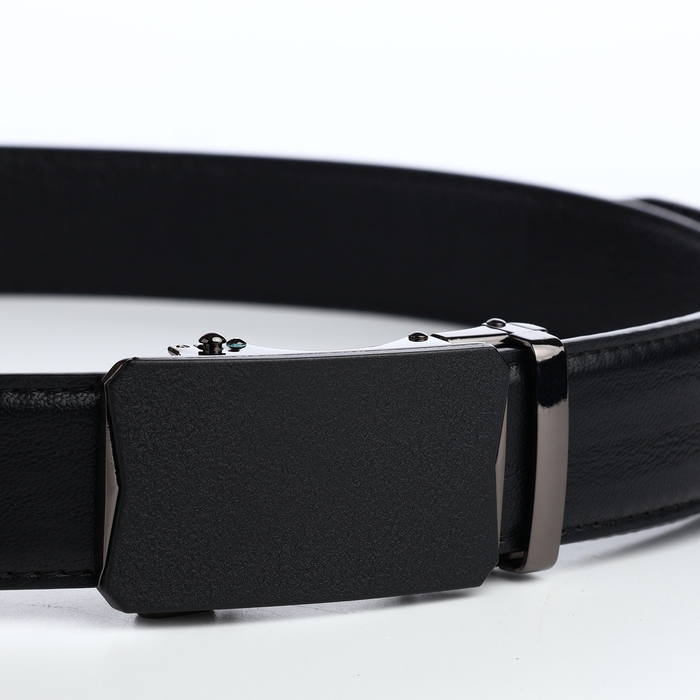 Ремень мужской, ширина 3,6 см, винт, пряжка автомат, цвет чёрный