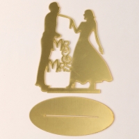 Топпер &laquo;Молодожёны&raquo;, цвет золото