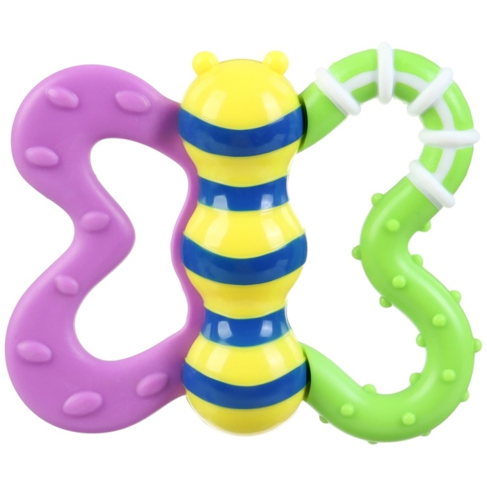 Погремушка &laquo;Бабочка&raquo; с эластичными элементами, в пакете, Крошка Я