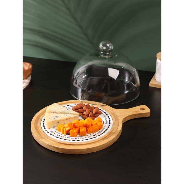 Блюдо для сыра с крышкой &laquo;Эстет&raquo;, 31,5&times;23&times;18 см