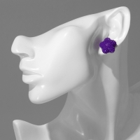 Серьги пластик &laquo;Карамель&raquo; звезда, цвет фиолетовый