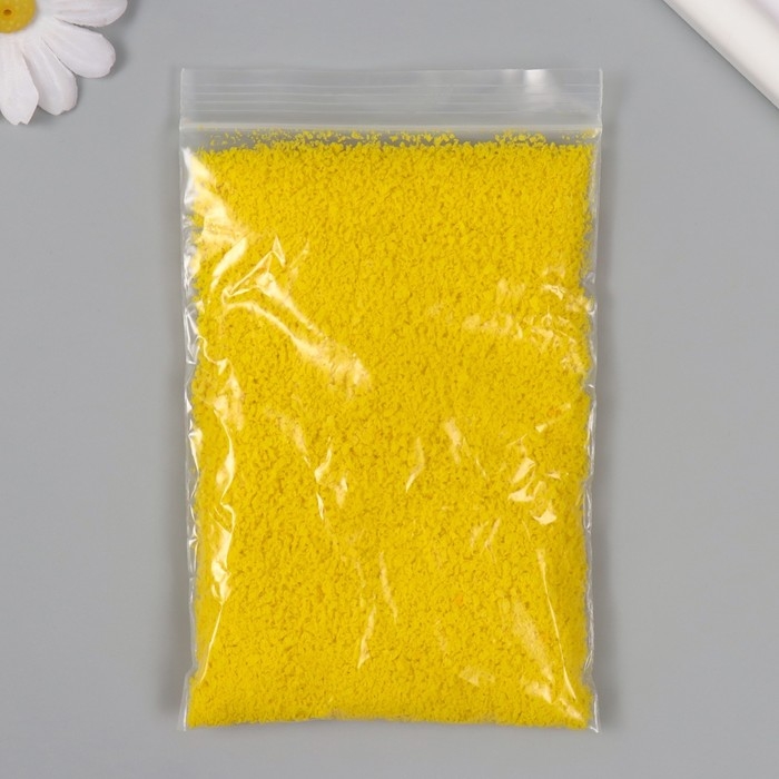 Декор для создания миниатюр (деревья, газон) порошок "Цитрусовый жёлтый" набор 20 гр