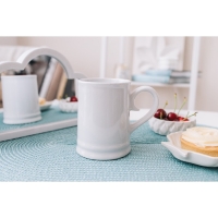 Кружка пивная керамическая Доляна, 300 мл, 12&times;8&times;10,3 см, цвет белый