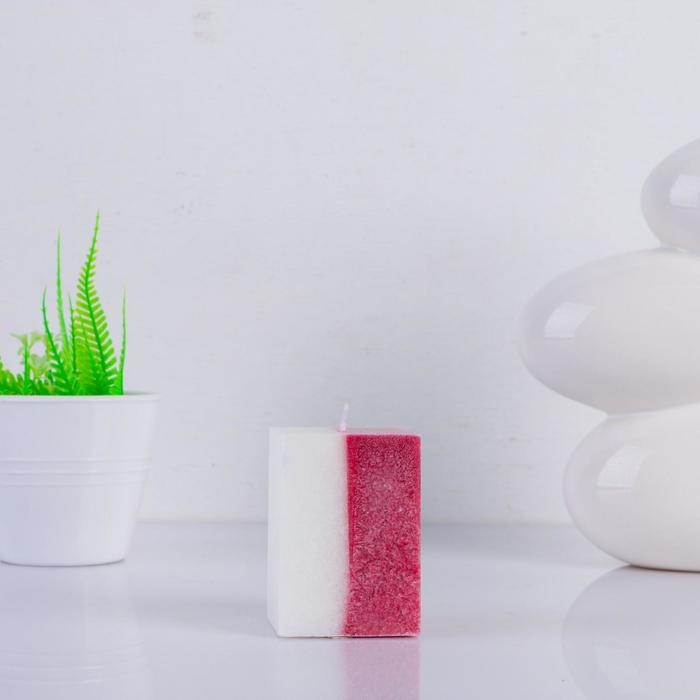 Свеча куб 5х7,5см, Свеча куб 5х7,5см, "Кристаллический узор", глинтвейн