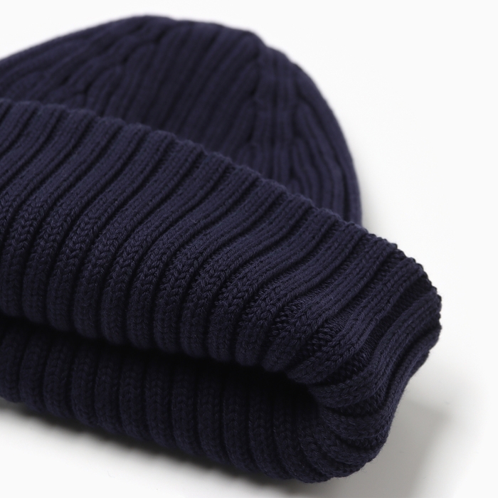 Шапочка детская, цвет тёмно-синий, р-р 52-54 (4-6 лет)