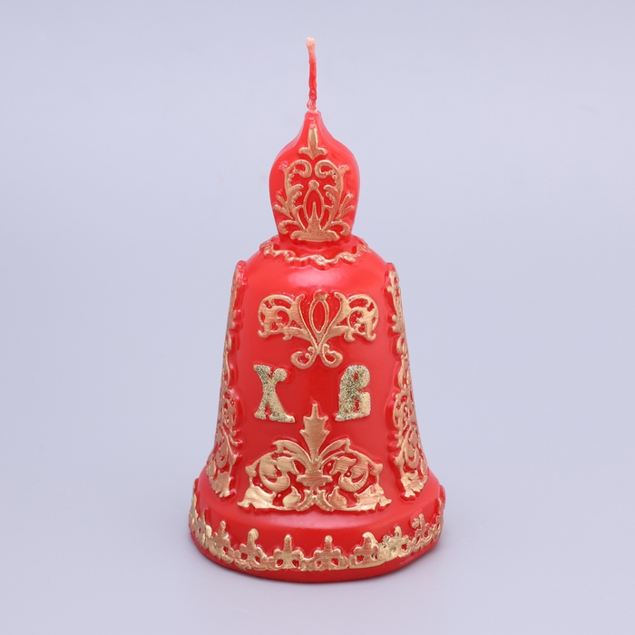 Свеча резная Свеча резная "Пасхальный колокольчик", красный, 7х11 см, 140 гр