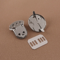 Застёжка для сумки, 3 &times; 3 см, цвет серебряный