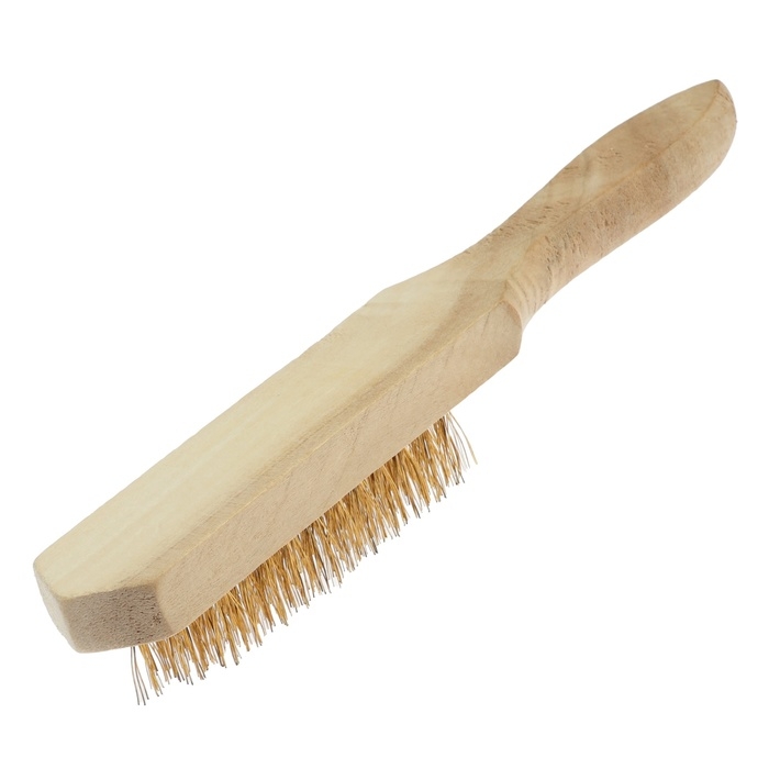 Щетка металлическая ручная ЛОМ, деревянная рукоятка, 5-рядная Щетка металлическая ручная ЛОМ, деревянная рукоятка, 5-рядная