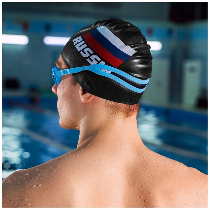 Очки для плавания ONLYTOP, беруши, цвета МИКС