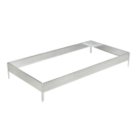 Грядка оцинкованная, 195 &times; 100 &times; 15 см, серая, Greengo