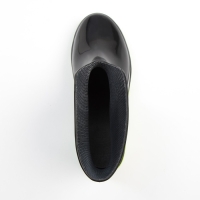 Сапоги резиновые женские, черный+салатовый, размер 36