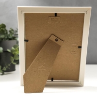 Фоторамка 15х20 281G белая с золотом (пластиковый экран)