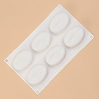 Форма для муссовых десертов и выпечки Доляна &laquo;Кофейные зёрна&raquo;, силикон, 28,5&times;17&times;2,5 см, 6 ячеек (8&times;6 см), цвет белый