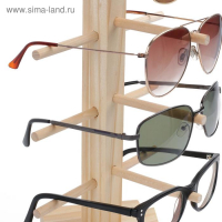 Подставка под очки, 5 мест, h=36 см, дерево, цвет бежевый Подставка под очки, 5 мест, h=36 см, дерево, цвет бежевый