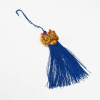 Подвеска текстиль, пластик "Китайский лев" синяя 2х4х14 см Подвеска текстиль, пластик "Китайский лев" синяя 2х4х14 см