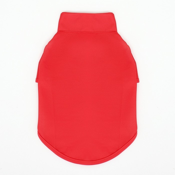 Футболка-поло для животных, XS (ДС 20, ОГ 30, ОШ 21 см), красная