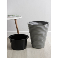 Кашпо для цветов со вставкой &laquo;Дюна&raquo;, 19,5 л, цвет серый