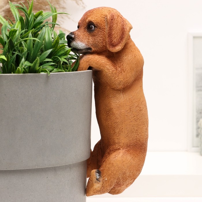 Декор на кашпо Декор на кашпо "Щеночек" 12х10х25см