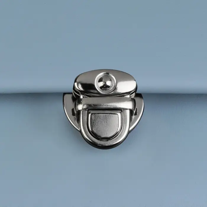 Застёжка для сумки, 2.5&times;2.5 см, цвет серебряный